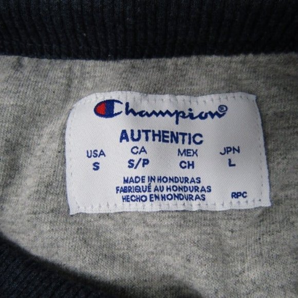 Champion Authentic Crew Neck Sweatshirt Grey Sz S - Picture 4 of 6